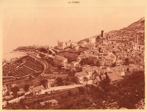 1930年、モナコ、ラタービーのパノラマと景色。 作： Unbekannt