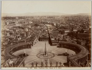 サンピエトロ大聖堂、ローマ、cからのパノラマ。 1860年代。