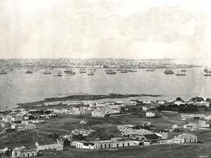 丘からのパノラマ、モンテビデオ、ウルグアイ、1895年。 作： Unbekannt