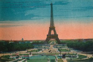 ジャルダンデュトロカデロとエッフェル塔のパノラマ、パリ、c1920 作： Unbekannt