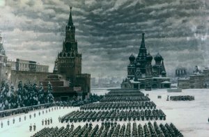 赤の広場でのパレード、1947年12月、モスクワ、ロシア 作： Unbekannt
