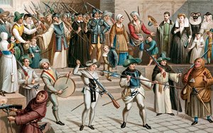 リーグ・ラ・リーグ中のパリ、1590年、19世紀 作： Unbekannt