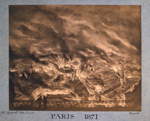 炎のパリ、1871 作： Unbekannt