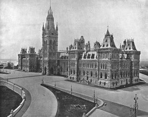 国会議事堂、オタワ、カナダ、c1900。 作： Unbekannt