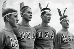 アメリカの金メダルを獲得したロウイングエイトの一部、ベルリンオリンピック、1936 作： Unbekannt