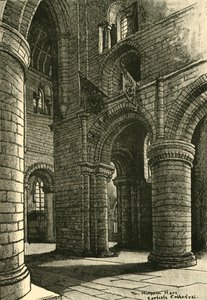 身廊の一部、カーライル大聖堂、1898年。 作： Unbekannt