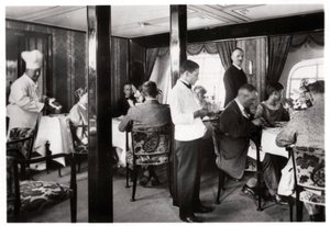 乗客用食堂、ツェッペリンLZ 127グラフツェッペリン、1933 作： Unbekannt