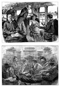 ロンドンからグラスゴーへの列車の乗客、1884 作： Unbekannt