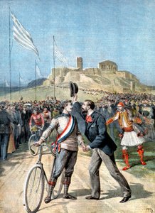 ポールマッソン、1896年アテネオリンピックでのサイクリングイベントの勝者 作： Unbekannt