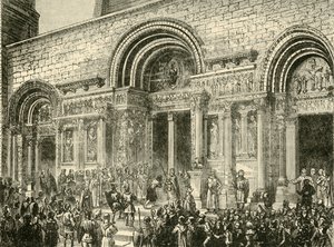 レイモンド6世の苦行、トゥールーズ伯、c1209、1890。 作： Unbekannt