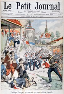 1903年にシャムの兵士によって虐殺されたフランスの保護下の人々 作： Unbekannt
