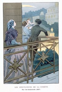 彗星を見ている人々、1857年 作： Unbekannt