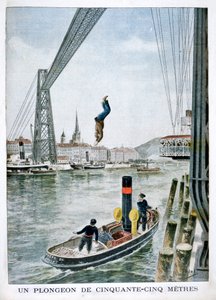 人はポートサイドから55メートル急落、ルーアン、1901 作： Unbekannt