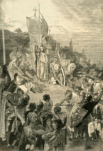 隠者ピーター、最初の十字軍を説教、1095-1099、1890。 作： Unbekannt