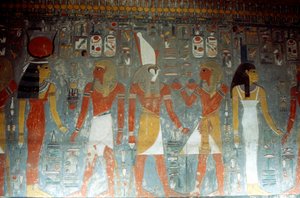 ファラオホレムヘブ、イシス女神とホルス神、古代エジプト人、紀元前14世紀