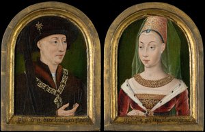 善良なるフィリップ、ブルゴーニュ公、ブルボン公イザベル、c. 152030。 作： Unbekannt