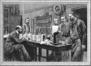 1895年、パリのソルボンヌにある物理研究所