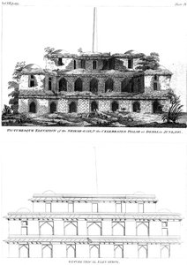 1797年1799年6月、デリーでのシカールガーと有名な柱の絵のような高さ 作： Unbekannt