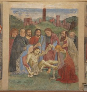 イタリア・フィレンツェのオニサンティにあるヴェスプッチ礼拝堂のフレスコ画「ピエタ」(写真) 作： Unbekannt