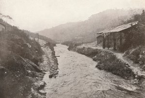 Pirahy Diversion：トンネルの出口から下流を見ます。 1914年。 作： Unbekannt