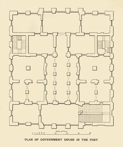 1925年の砦の総督官邸の計画。 作： Unbekannt