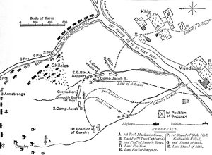 マイヴァントの戦いの計画、1880年7月27日、c1880