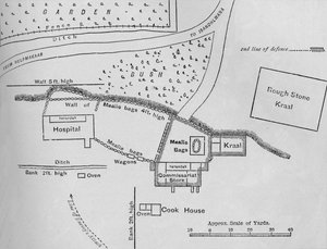 ロークスドリフトでの防衛計画、1879年1月22日、c1880 作： Unbekannt