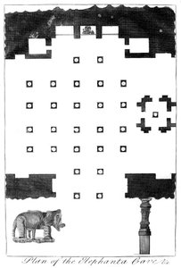 象の洞窟の計画、インド、1799 作： Unbekannt