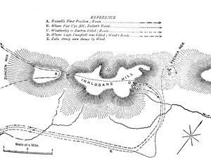1979年3月28日、インロバネ山での戦いの計画、c1880 作： Unbekannt