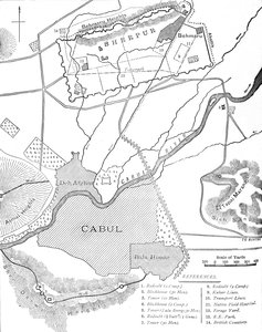 Sherpur Cantonments、c1880の計画 作： Unbekannt