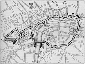 ダイヤモンドジュビリーデー、1897年、1906年、ロンドンのクイーンズ行列のルートの計画