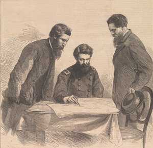ブースとハロルドの捕獲計画、1865 年。 作： Unbekannt