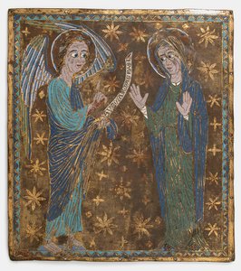受胎告知のプラーク、カタロニア語または中央イタリア語、約。 1200-1225。 作： Unbekannt