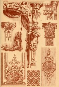 しっくいの装飾品、フランス、17 ～ 18 世紀、1898 年。 作： Unbekannt