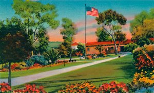 カリフォルニアで最初のアメリカの旗が1846年に立てられた広場。サンディエゴ、カリフォルニア、c194 作： Unbekannt