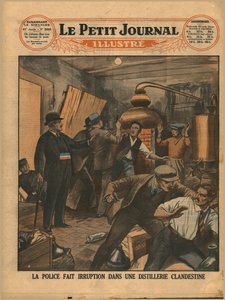 1930年、不法な蒸留所に対する警察の襲撃。 作： Unbekannt