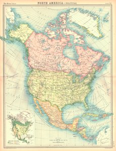 北アメリカの政治地図 作： Unbekannt