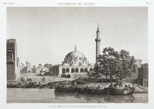 エジプト、カイロ、ブーラクの港と大モスク、1798年頃 作： Unbekannt