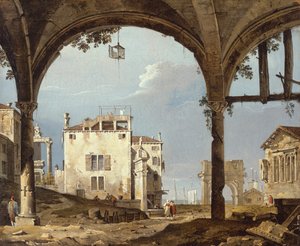 ランタンのある柱廊玄関、174145。 作： Unbekannt