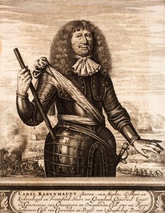 カールフォンラーベンハウプト1602-1675の肖像From：the site of the war、1675。 作： Unbekannt