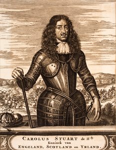 イングランドのチャールズ2世の肖像1630-1685出典：戦争の現場、1675年。 作： Unbekannt