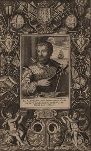 クリストファーコロンブスの肖像、1625年。 作： Unbekannt