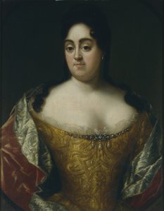 18世紀初頭の伯爵夫人イェレナレオンティエフナウシャコバの肖像画。 作： Unbekannt