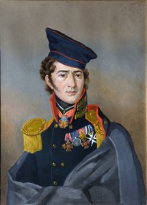 Dmitri Alexeevich Stolypin 1785-1826、19世紀初頭の肖像画。 作： Unbekannt
