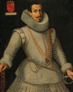 カステル・ロドリゴの2代目侯爵、ドム・マヌエル・デ・モウラ・コルテ・レアルの肖像（1590-1651年）。 作： Unbekannt