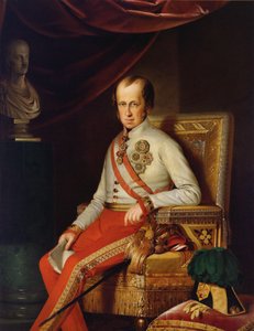 オーストリア1793-1875年の皇帝フェルディナンド1世の肖像、c。 1840。 作： Unbekannt