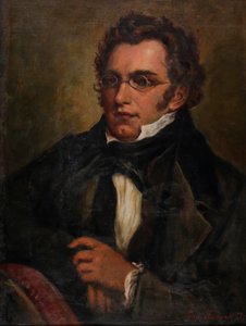 フランツ・シューベルト（1797-1828）の肖像 1850年頃 作： Unbekannt