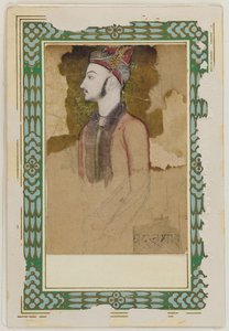 イブラヒム アディル シャー 2 世の肖像、ビジャプール d.1626 年頃。 1640年。 作： Unbekannt