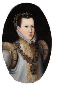 1538年から1577年までパルマの世襲王女であったポルトガルのインファンタ・マリアの肖像、1600年頃 作： Unbekannt