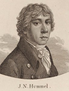 ヨハン・ネポムク・フンメルの肖像1778-1837。 作： Unbekannt